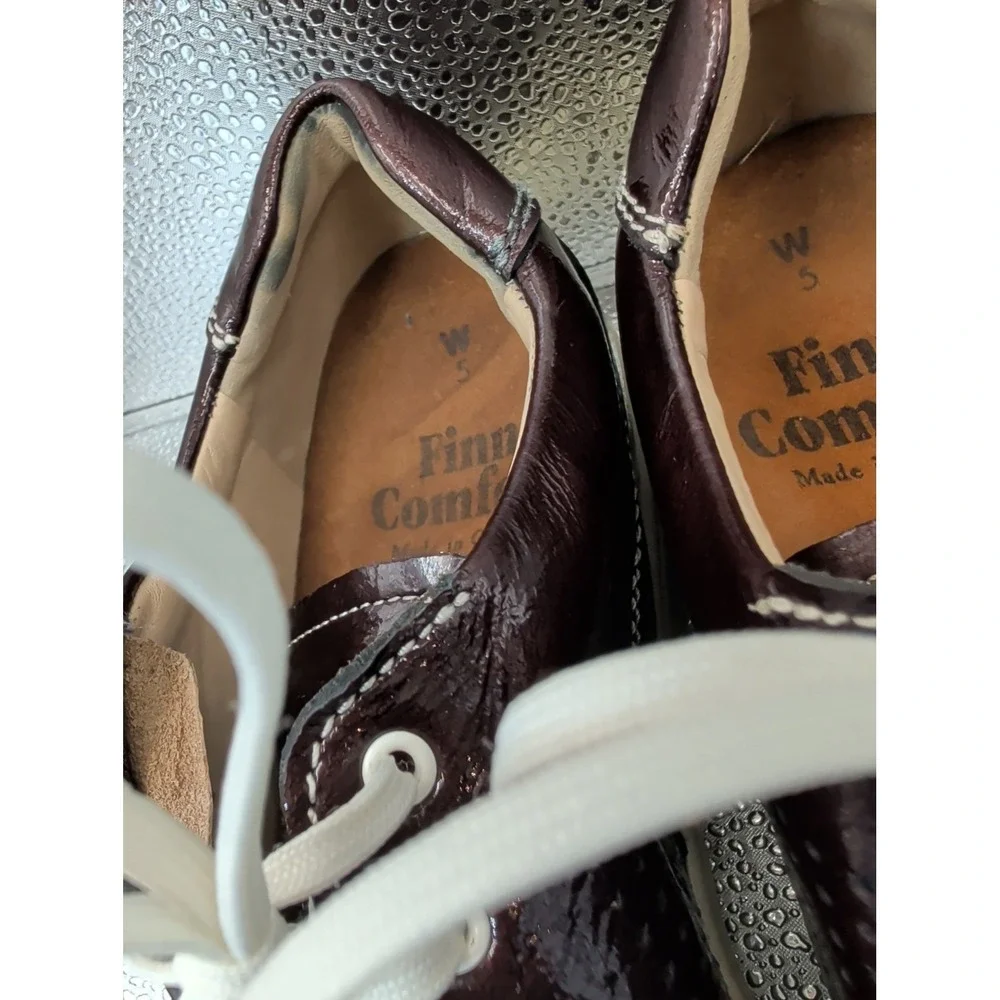 FINN COMFORT Charlotte leather sneakers shoes US Women's‎ 5 Dark Burgandy